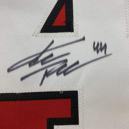 Framed Autographed/Signed Kimmo Timonen 35x39 Chicago Red Hockey Jersey JSA COA