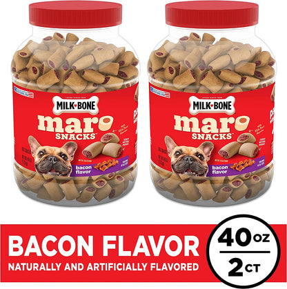 Milk-Bone MaroSnacks Dog Treats, Beef, 15 Ounce (Pack of 6)