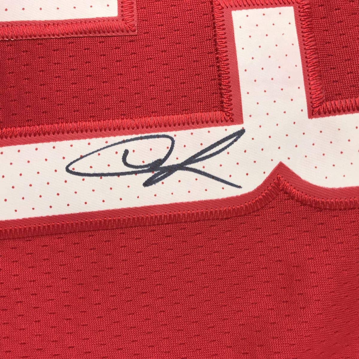Autographed/Signed Chris Paul Houston Rockets Red Basketball Jersey Beckett BAS COA