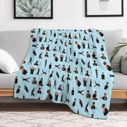 Zac Efron Troy Bolton Bet On It High School Musical Collage Stickers Throw Blanket