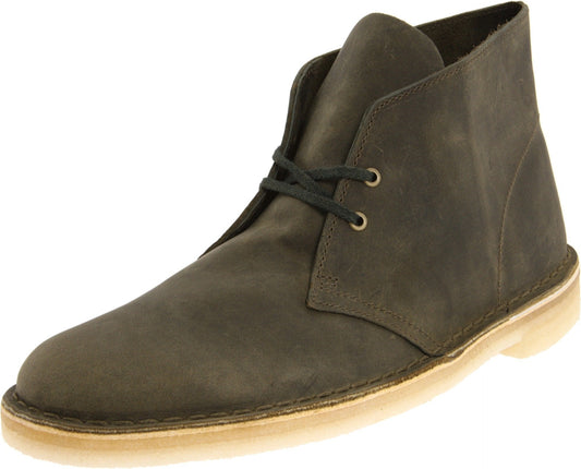 Clarks Men's Desert Chukka Boot, Olive Suede, 12 M US