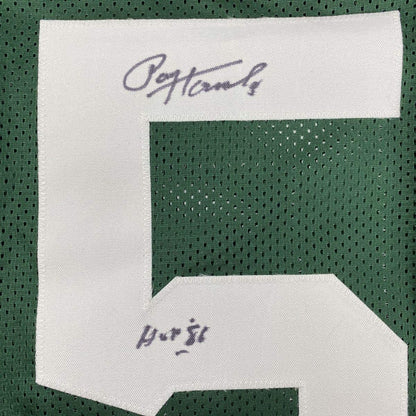 Autographed/Signed Paul Hornung HOF 86 Green Bay Green Football Jersey JSA COA