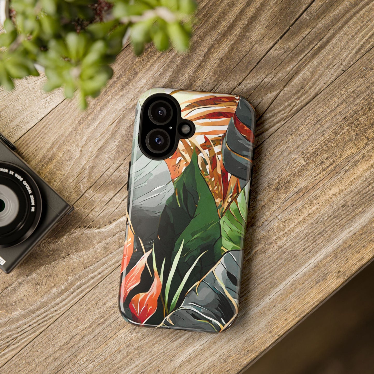 Tropical Leaf Tough Phone Case