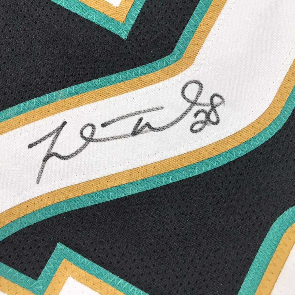 Autographed/Signed Fred Taylor Jacksonville Black Football Jersey JSA COA