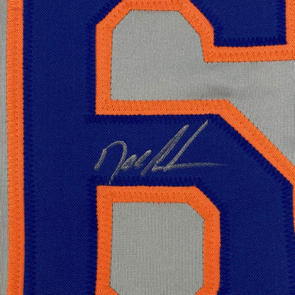 Autographed/Signed Dwight Doc Gooden New York NY Grey Stat Baseball Jersey JSA COA