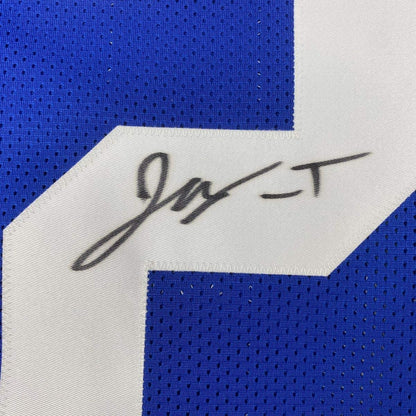 Autographed/Signed Jonathan Taylor Indianapolis Blue Football Jersey JSA COA