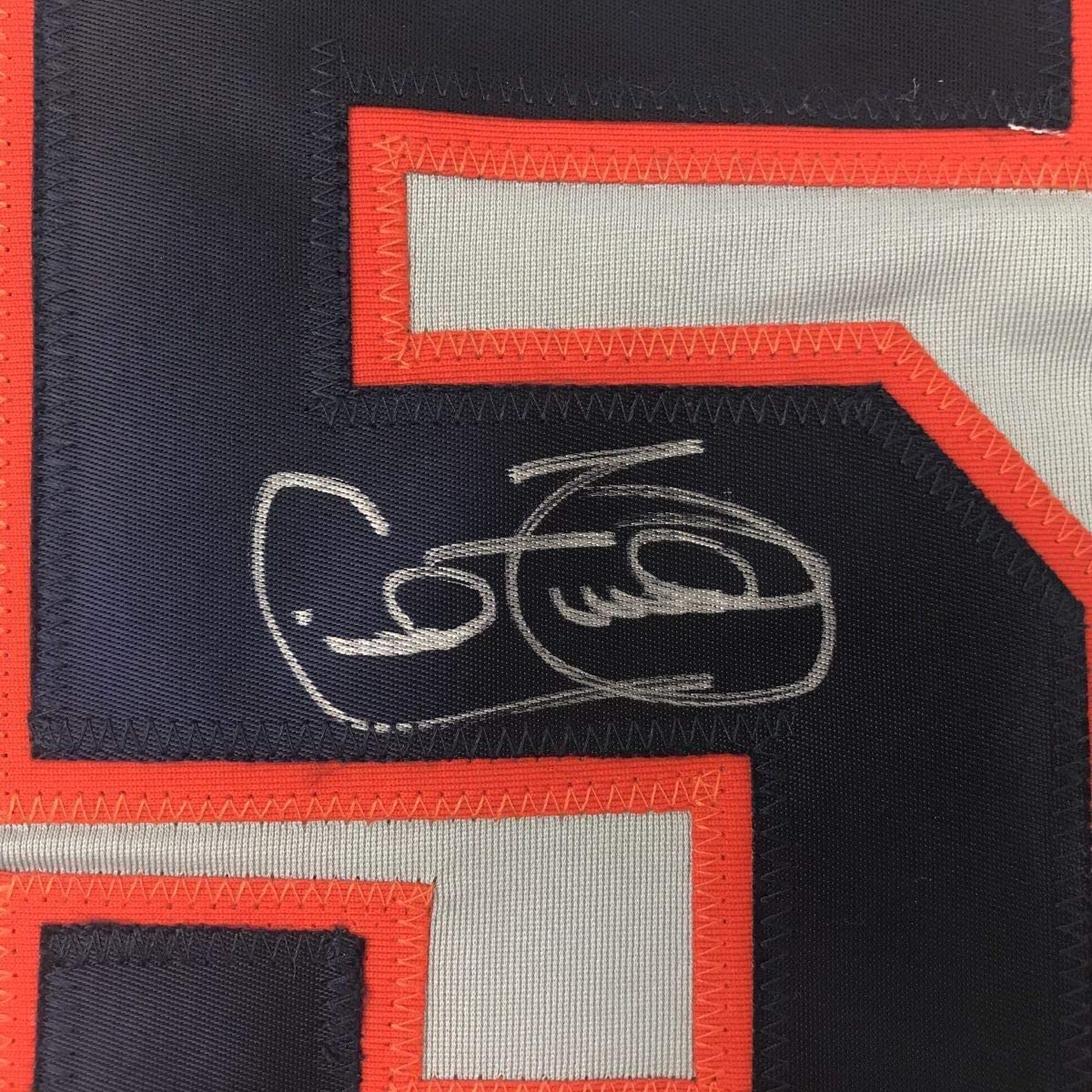 Framed Autographed/Signed Cecil Fielder 35x39 Detroit Grey Baseball Jersey JSA COA