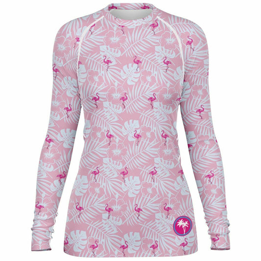 Rad Palm Party Like A Flock Star Women's Rash Guard