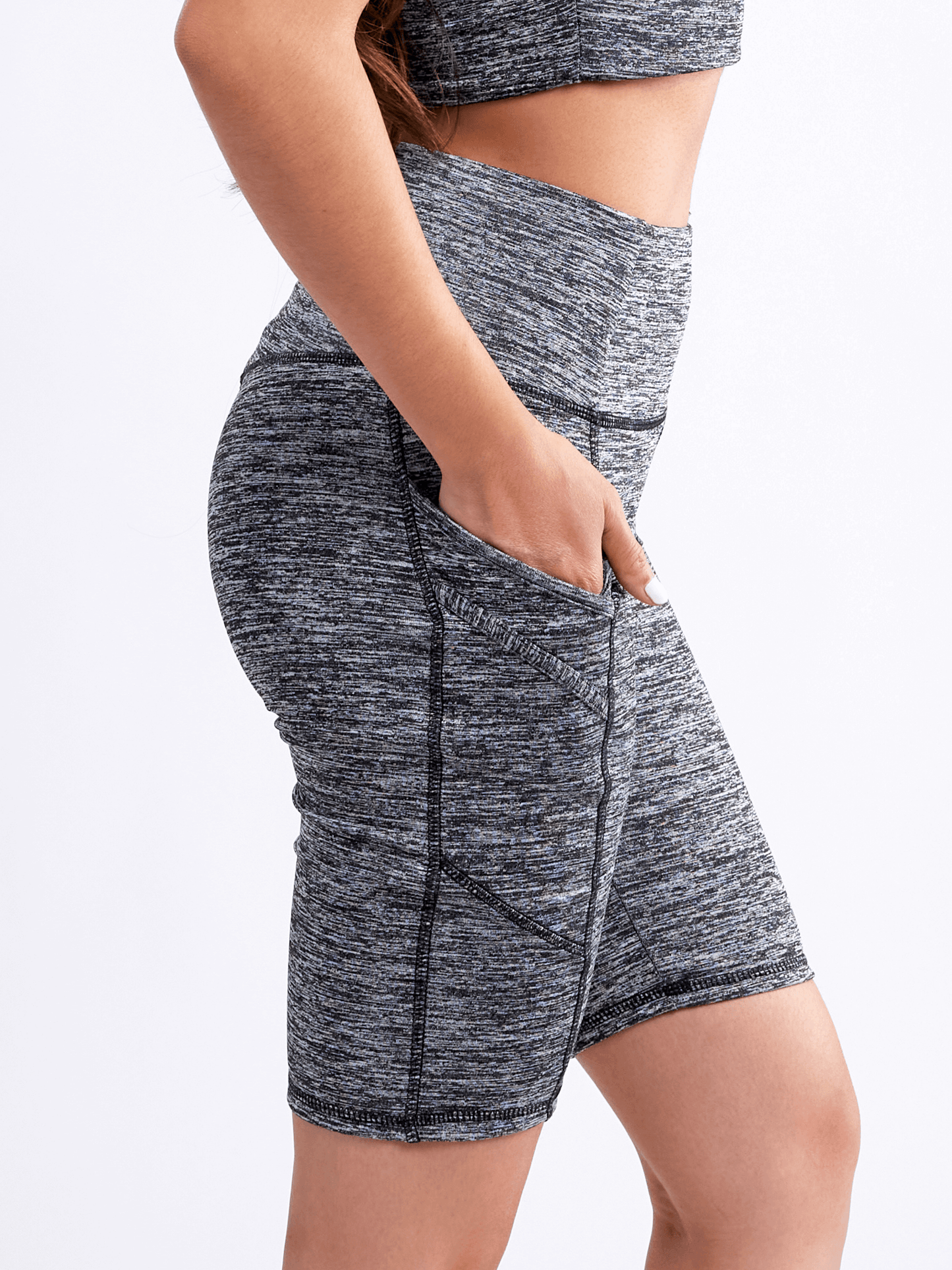 JupiterGear High-Waisted Sports Shorts with Double Side Pockets