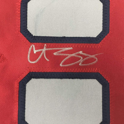 Autographed/Signed Curt Schilling Boston Grey Baseball Jersey JSA COA