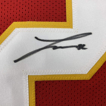 Autographed/Signed Tyrann Mathieu Kansas City Red Football Jersey JSA COA