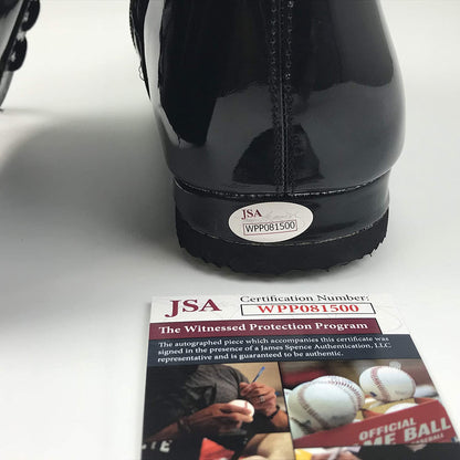 Autographed/Signed Hulk Hogan Black WWE Wrestling Boot/Shoe JSA COA