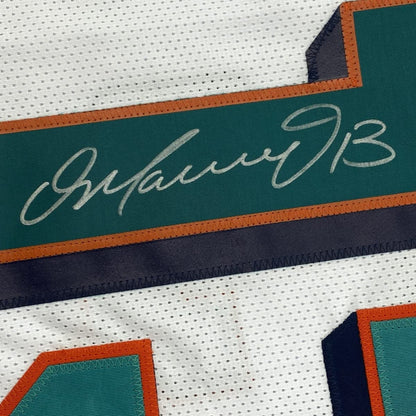 Autographed/Signed Dan Marino Miami White Football Jersey JSA COA