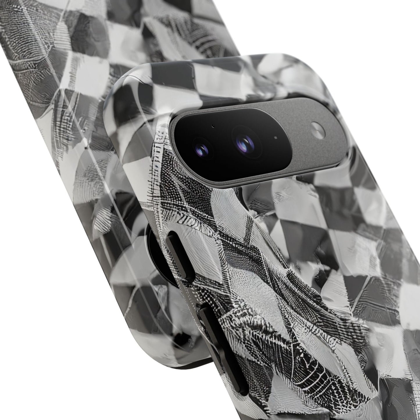 Abstract Checker Print Tough Phone Case