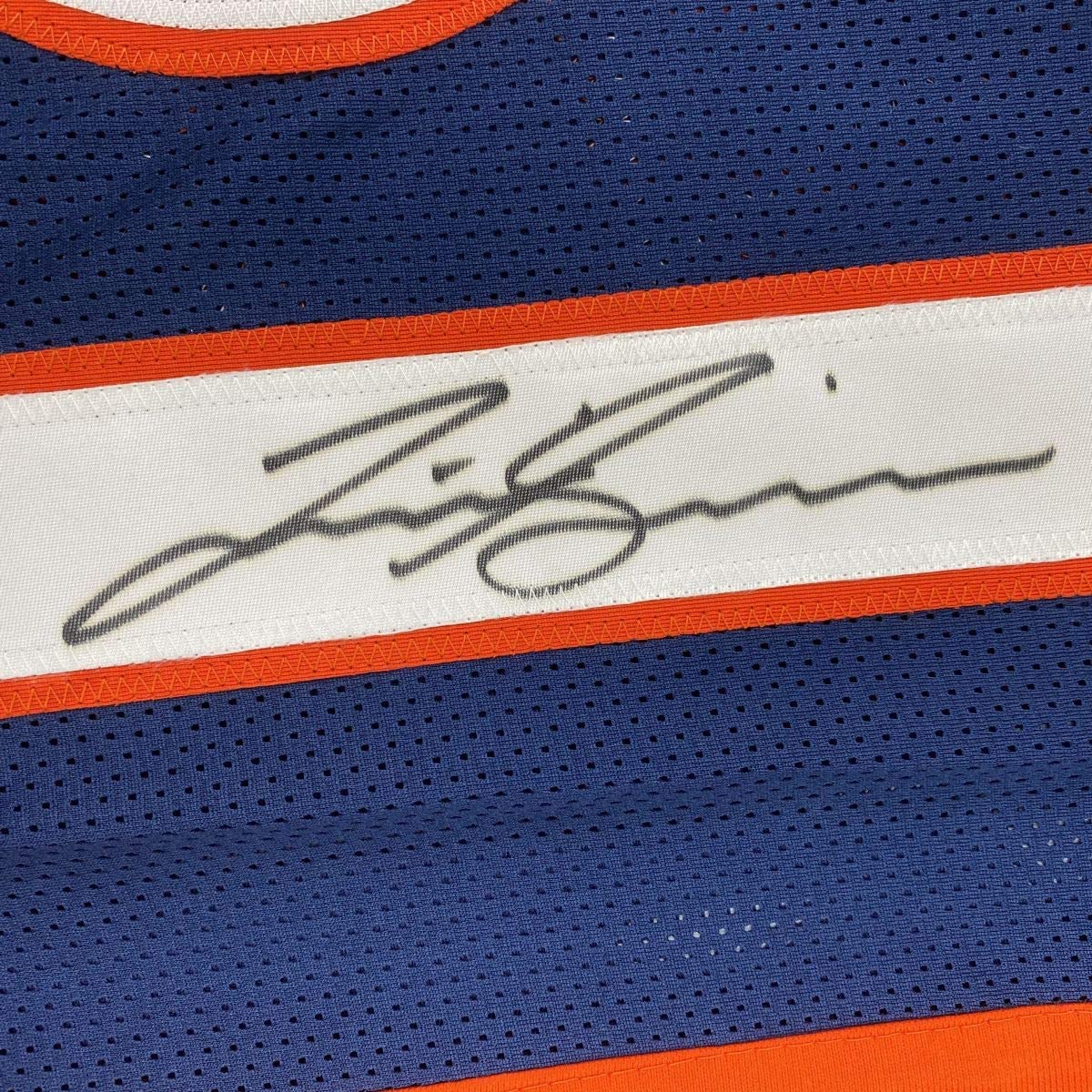 Autographed/Signed Justin Simmons Denver Blue Football Jersey PSA/DNA COA