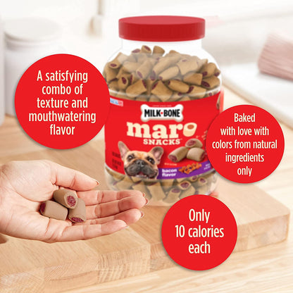 Milk-Bone MaroSnacks Dog Treats, Beef, 15 Ounce (Pack of 6)