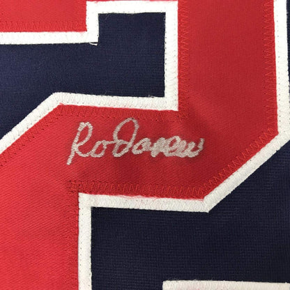 Autographed/Signed Rod Carew Minnesota Dark Blue Baseball Jersey JSA COA