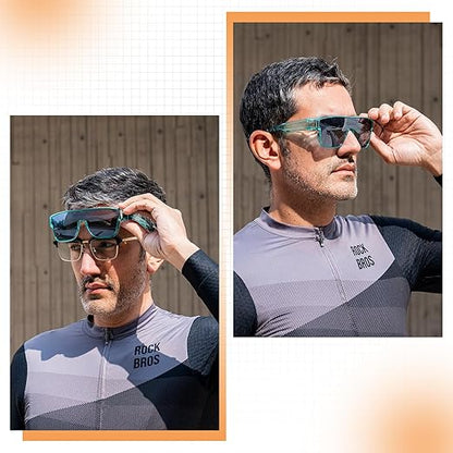ROCKBROS Polarized Fit Over Glasses UV400 Sunglasses Wrap Around for Men Women