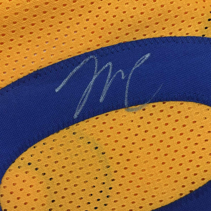 Autographed/Signed Demarcus Cousins Golden State Yellow Basketball Jersey JSA COA