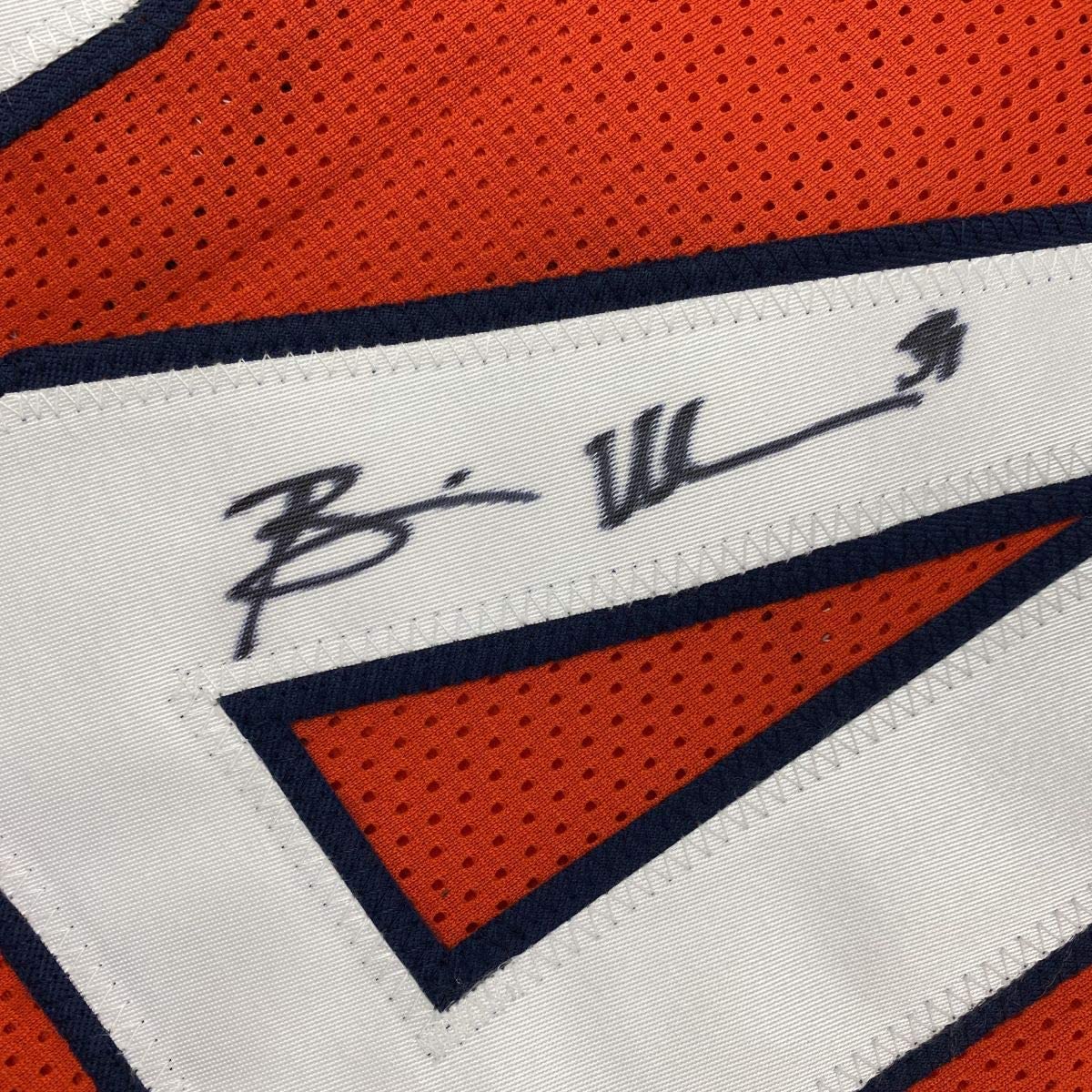 Autographed/Signed Brian Urlacher Chicago Orange Football Jersey JSA COA