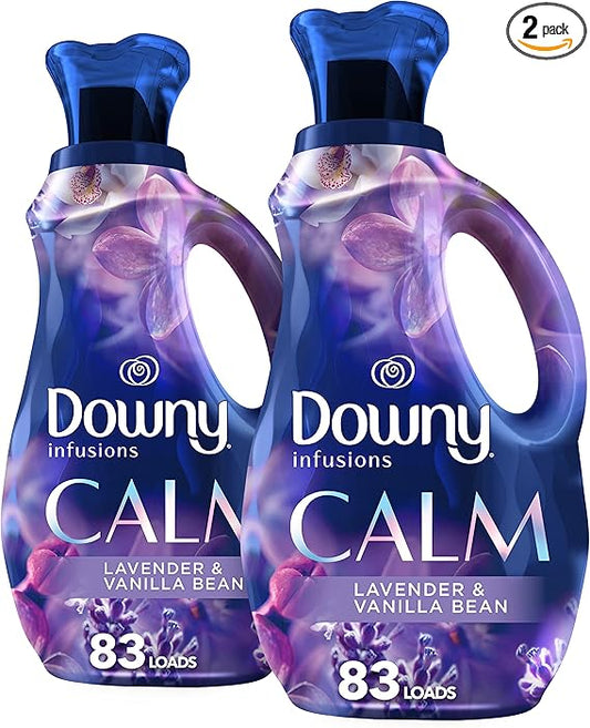 Downy Infusions Laundry Fabric Softener Liquid, CALM, Lavender and Vanilla Bean Scent, 56 fl oz