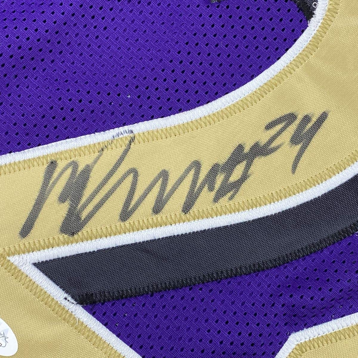 Autographed/Signed Marcus Peters Baltimore Color Rush Football Jersey JSA COA