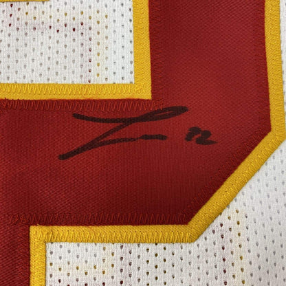 Autographed/Signed Tyrann Mathieu Kansas City White Football Jersey JSA COA