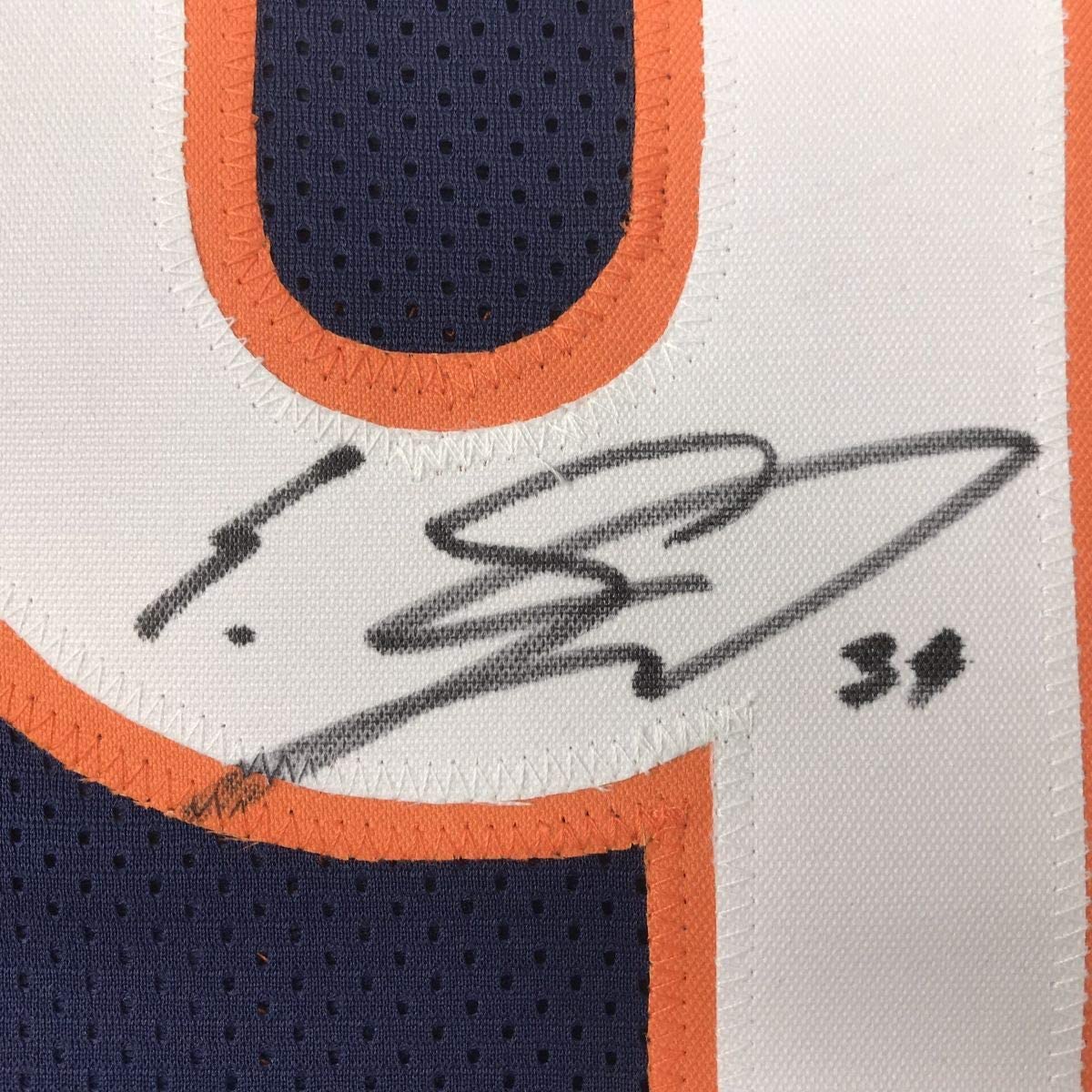 Autographed/Signed Eddie Jackson Chicago Blue Football Jersey JSA COA