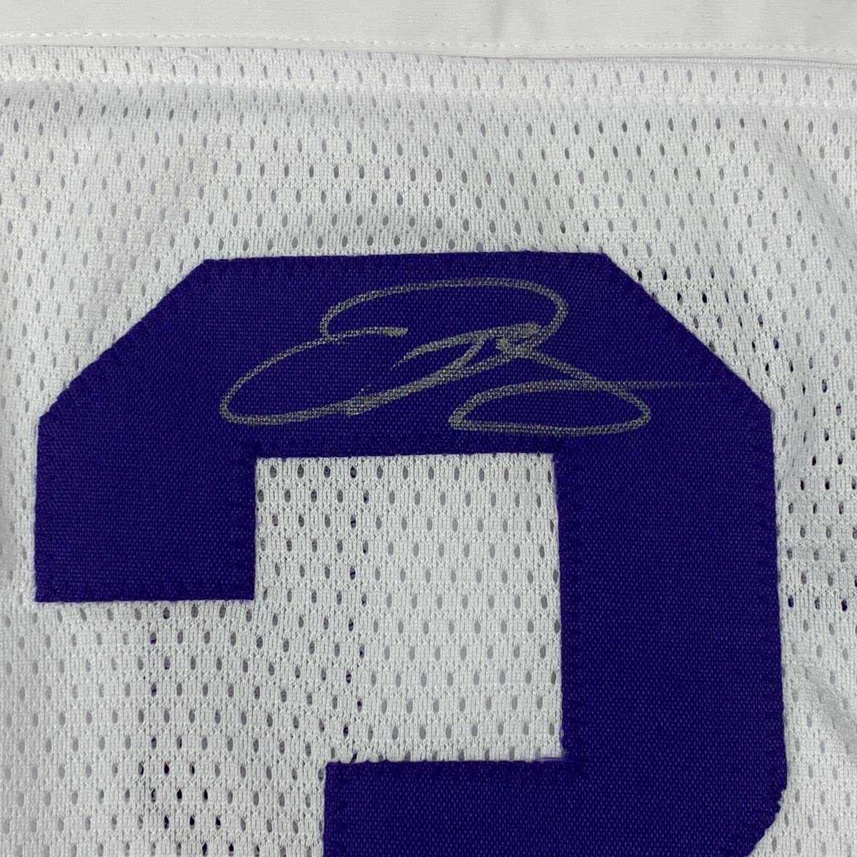Autographed/Signed Odell Beckham Jr. & Jarvis Landry LSU White College Football Jersey JSA COA