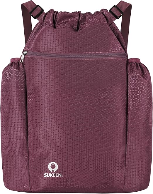 Sukeen Drawstring Backpack Swim Bag Lightweight String Backpack for Beach Pickleball Swimming Pool Gym Workout Gear Sport