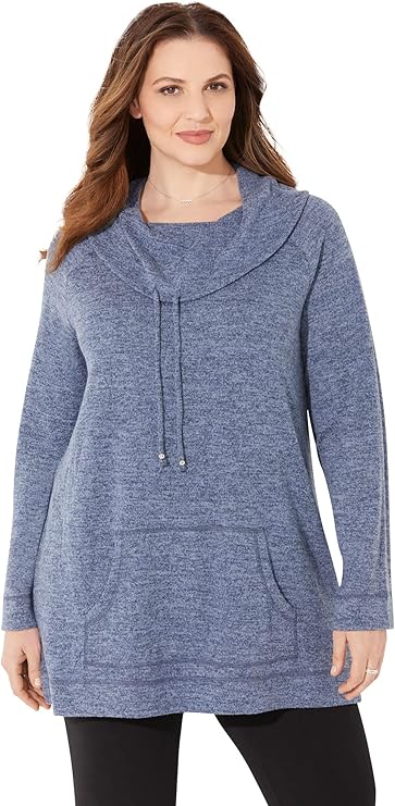 Catherines Women's Plus Size Impossibly Soft Cowlneck Top