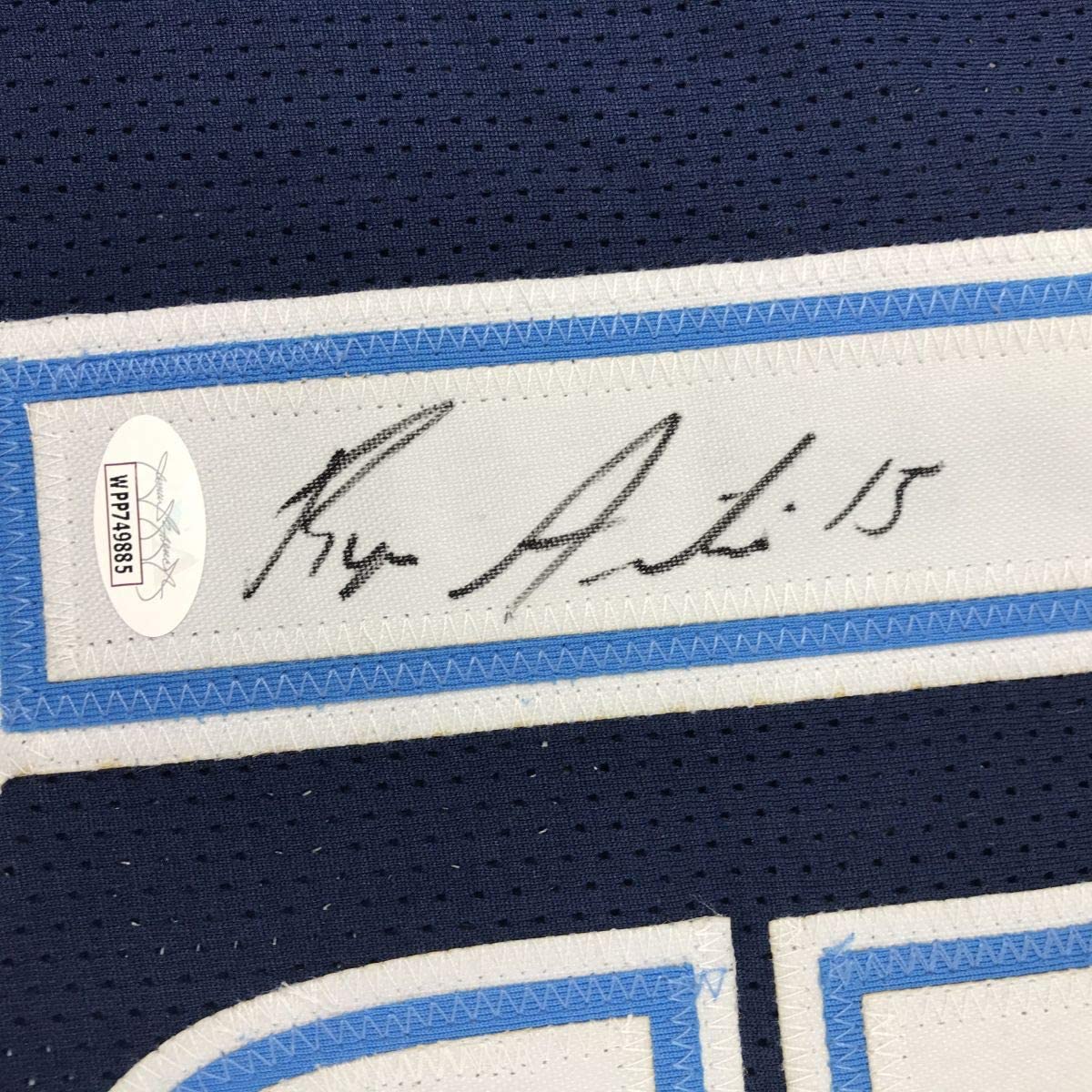 Autographed/Signed Ryan Arcidiacono Villanova Blue College Basketball Jersey JSA COA