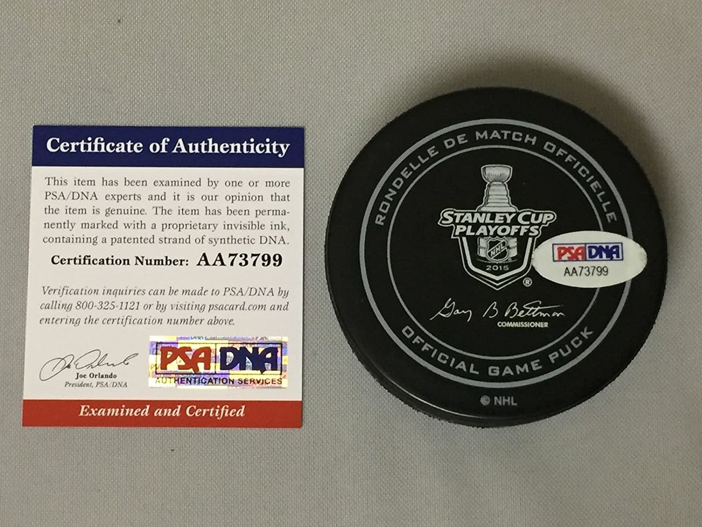Autographed/Signed Artemi Panarin Chicago Blackhawks 2015 Stanley Cup Final Game 6 Official Hockey Puck PSA/DNA COA