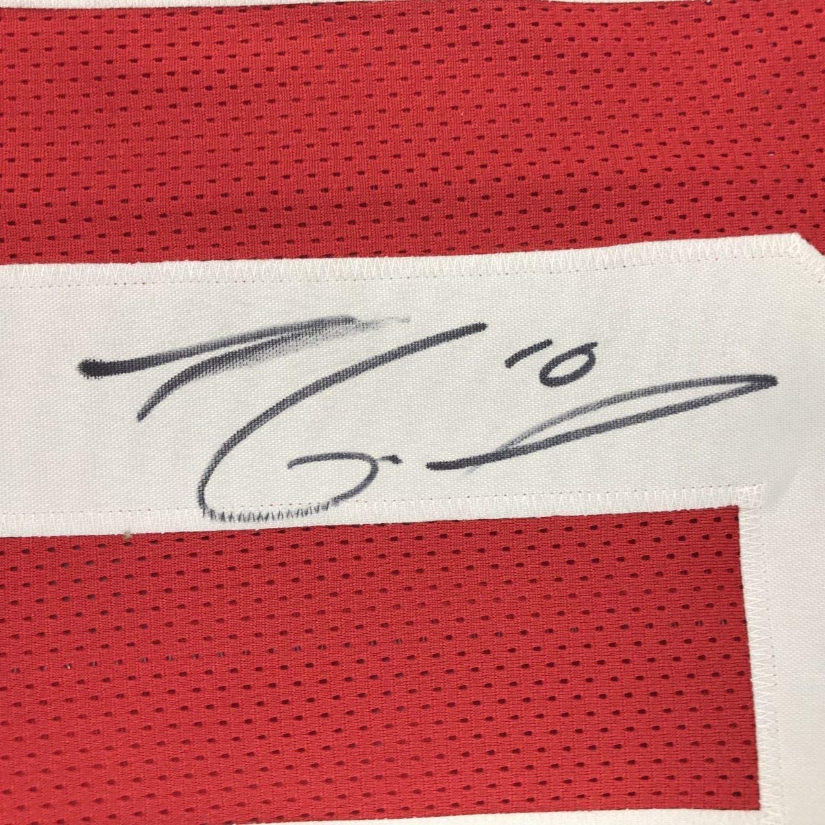 Autographed/Signed Jimmy Garoppolo San Francisco Red Football Jersey Beckett BAS COA