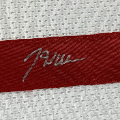 Autographed/Signed John Wall Houston White Basketball Jersey JSA COA