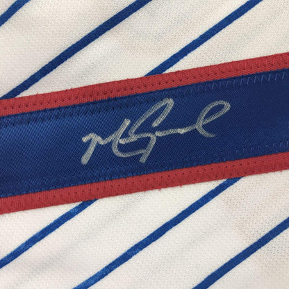 Autographed/Signed Mark Grace Chicago Pinstripe Baseball Jersey JSA COA