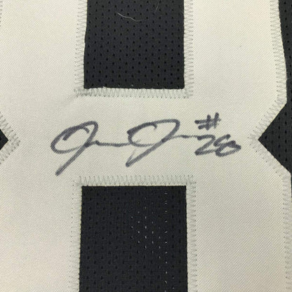 Autographed/Signed Josh Jacobs Viva Las Vegas Oakland Black Football Jersey Beckett BAS COA