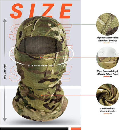 VULKIT Balaclava Face Mask UV Protection for Women Men Leightweight Sun Tatical Hood Fishing Riding Motorcycle