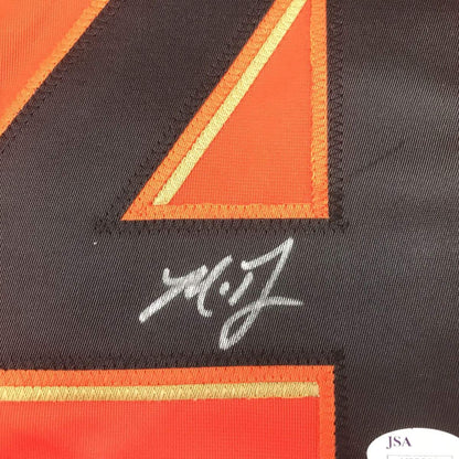 Autographed/Signed Madison Bumgarner San Francisco Orange Baseball Jersey JSA COA