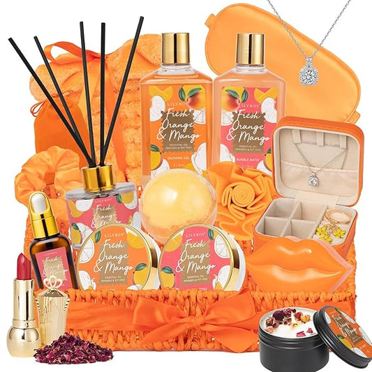 Mothers Day Gifts for Mom - 21-Piece Premium Bath & Body Gift Set for Women, Ultimate Bath Gift Set, Spa Gift Basket with Bath Bomb & More | Christmas Valentine's Birthday, All Occasion Present