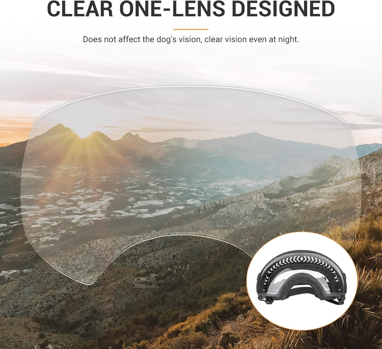 Motorcycle Dog Goggles Tactical Windproof For Large Dog