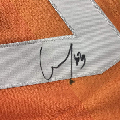Autographed/Signed Rudy Gobert Utah Orange Basketball Jersey JSA COA