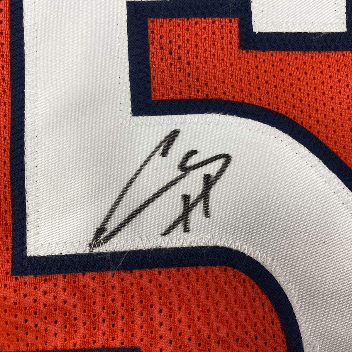 Autographed/Signed Chris Harris Jr. Denver Orange Football Jersey Beckett BAS COA
