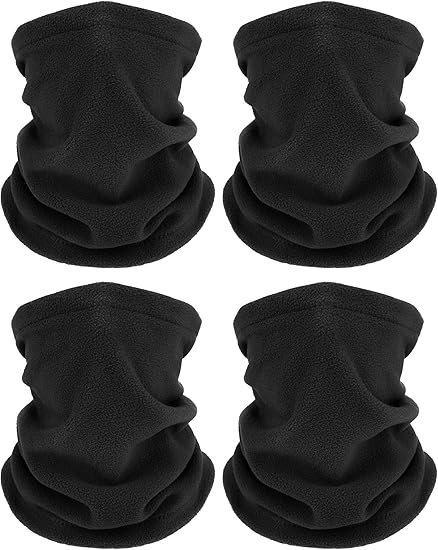 4 Pieces Kids Winter Neck Warmers Fleece Gaiter Windproof Cuellos Cover