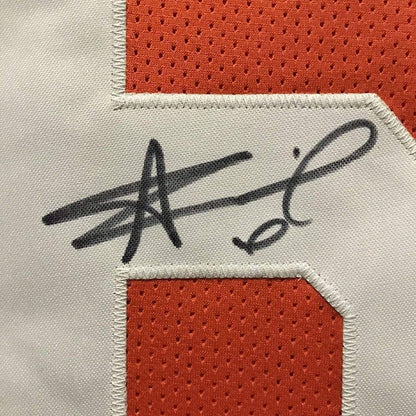 Framed Autographed/Signed Alvin Kamara 35x39 Tennessee Volunteers Orange College Football Jersey JSA COA