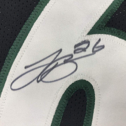 Autographed/Signed Le'Veon LeVeon Bell New York Black Football Jersey JSA COA