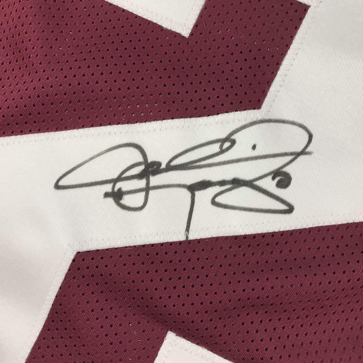 Autographed/Signed Johnny Manziel Texas A&M Maroon College Football Jersey PSA/DNA COA