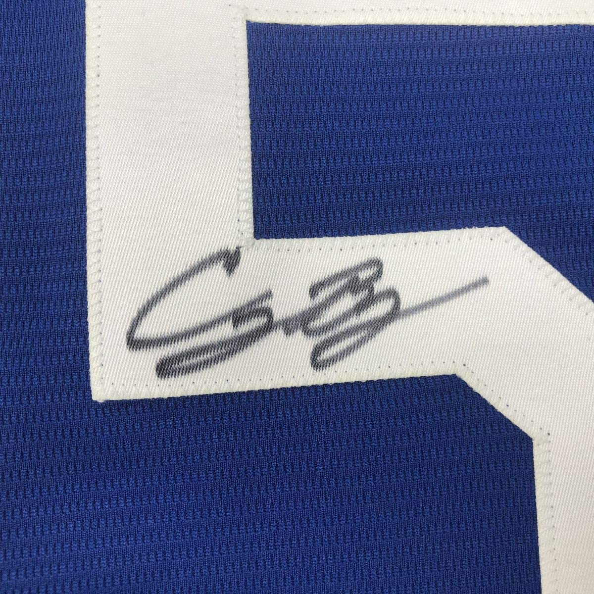 Autographed/Signed Cody Bellinger Los Angeles LA Blue Baseball Jersey Fanatics COA