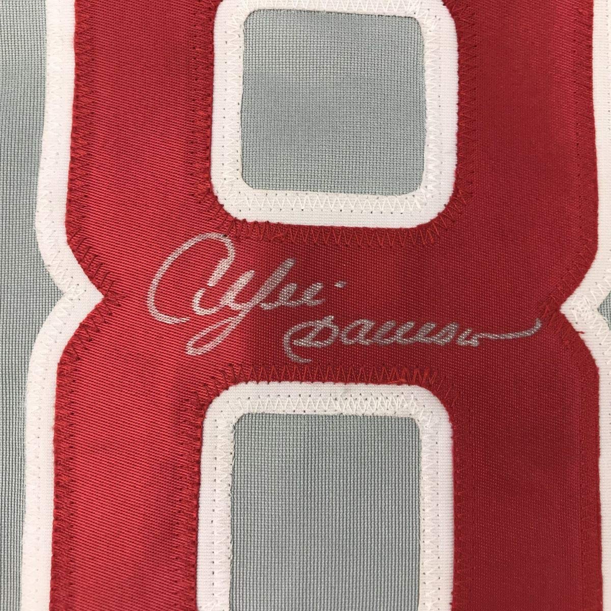 Autographed/Signed Andre Dawson Chicago Grey Baseball Jersey JSA COA