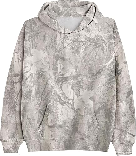 MISSACTIVER Camo Oversized Hoodies For Women Men Long Sleeve Fleece Hooded Sweatshirt Drop Shoulder Pullover With Pocket